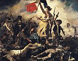 Eugene Delacroix Canvas Paintings - Liberty Leading the People